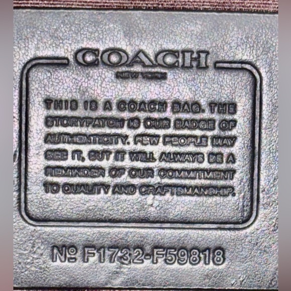 AUTHENTIC COACH LARGE DERBY TOTE IN PEBBLE LEATHER GOLD/BLACK F59818 $350 - Picture 10 of 10